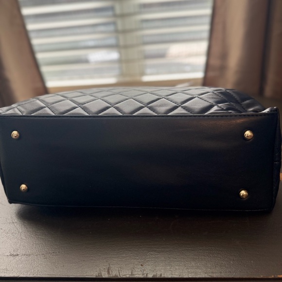 Badgley Mischka Black Quilted Satchel, a classic! - Picture 3 of 5